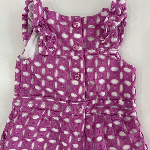 janie and Jack Girl Orchid Eyelet Romper Size 2 T - Picture 2 of 8